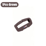 1/2-Piece Silicone Car Seat Belt Buckle Protective Cover Decorative for BMW E90 G80 M3 G30 M5 F82