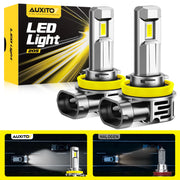 2-Piece H11 LED Headlight Bulb – 6500K, Compact