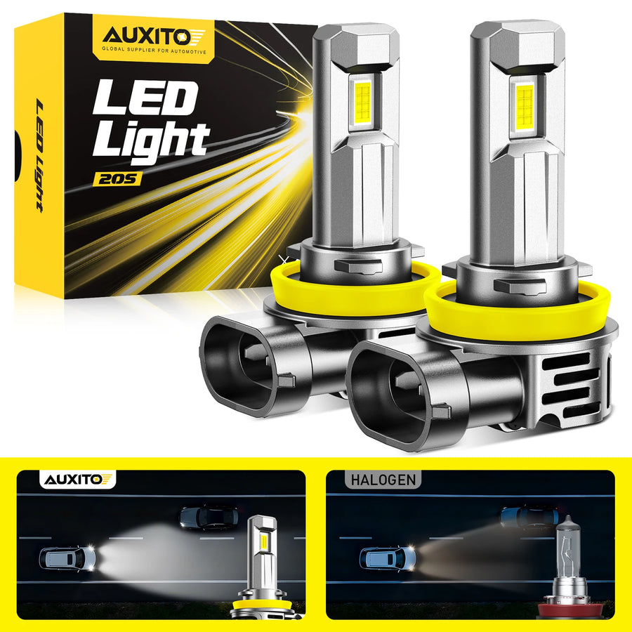2-Piece H11 LED Headlight Bulb – 6500K, Compact