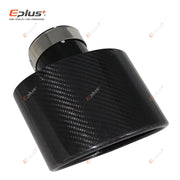 Universal Angled Oval Carbon-Fiber & Stainless Steel Exhaust Tip