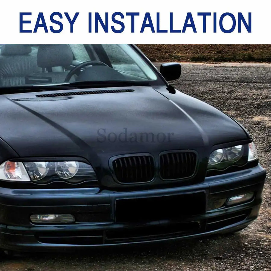 Front Kidney Grill Grille Glossy Black ABS Car for BMW E46 4 Door Wagon/Touring& Sedan/Saloon(320i 323i