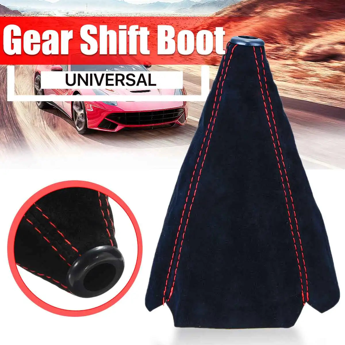 Universal Suede-leather Manual Gear Shift Knob