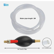 Manual Fluid Transfer Siphon Pump Set with Hose & Clamps