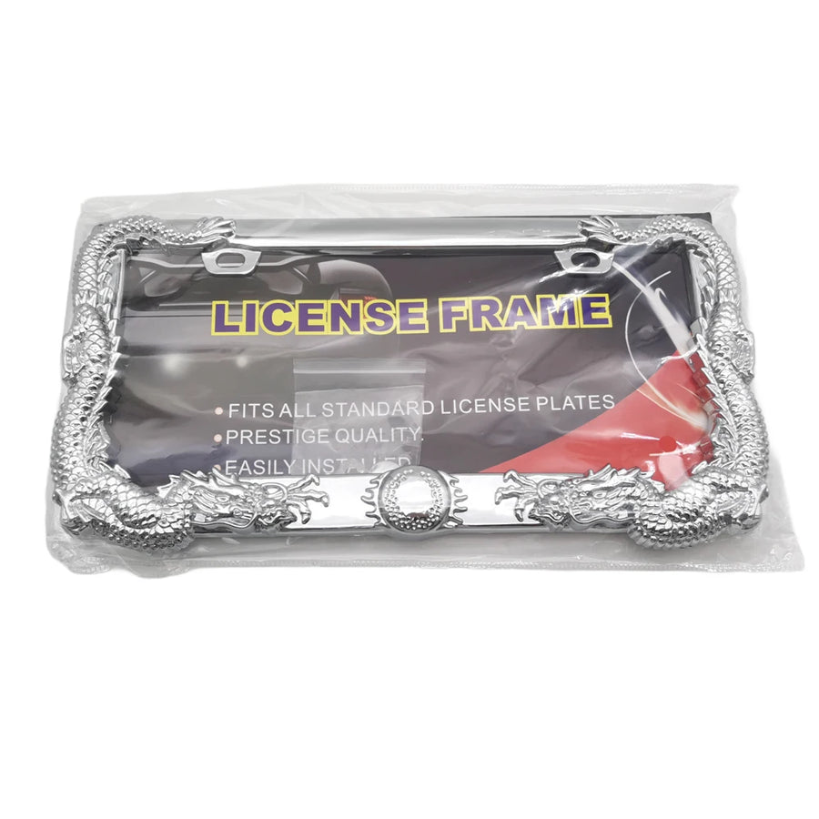 Dragon Chain-Style ABS License Plate Frames - Pair