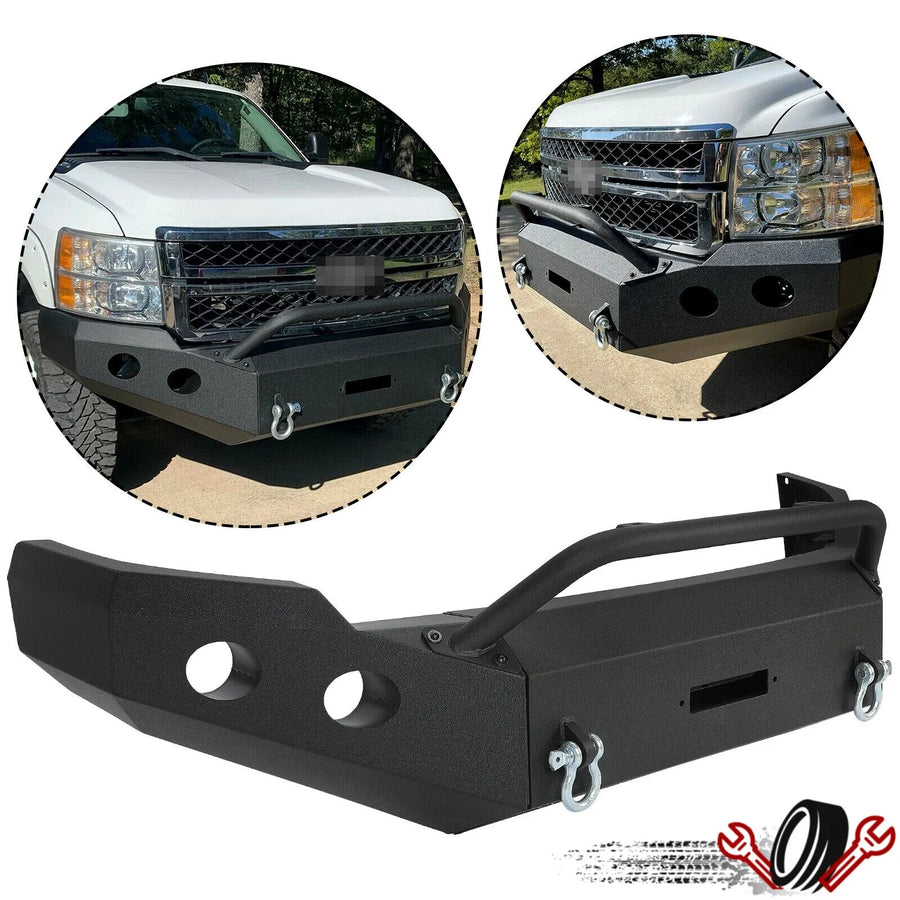 Powder Coated Steel Front Bumper for Chevrolet Silverado 2011-2014