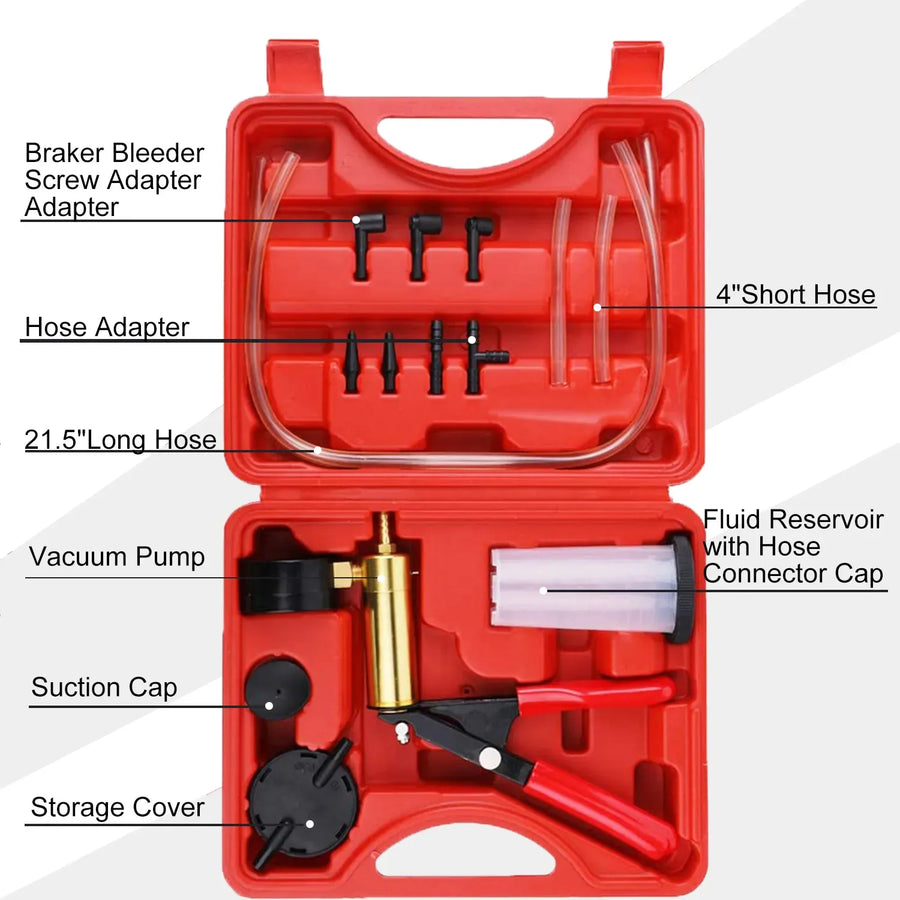 Handheld Vacuum Pump and Brake Bleeder Test Kit