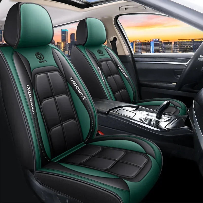 Universal Leather-look Car Seat Cover and Cushion Set