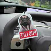 Pug Life Funny Hanging Car Air Freshener