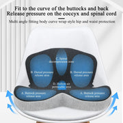 Memory-Foam Car Lumbar Support Cushion