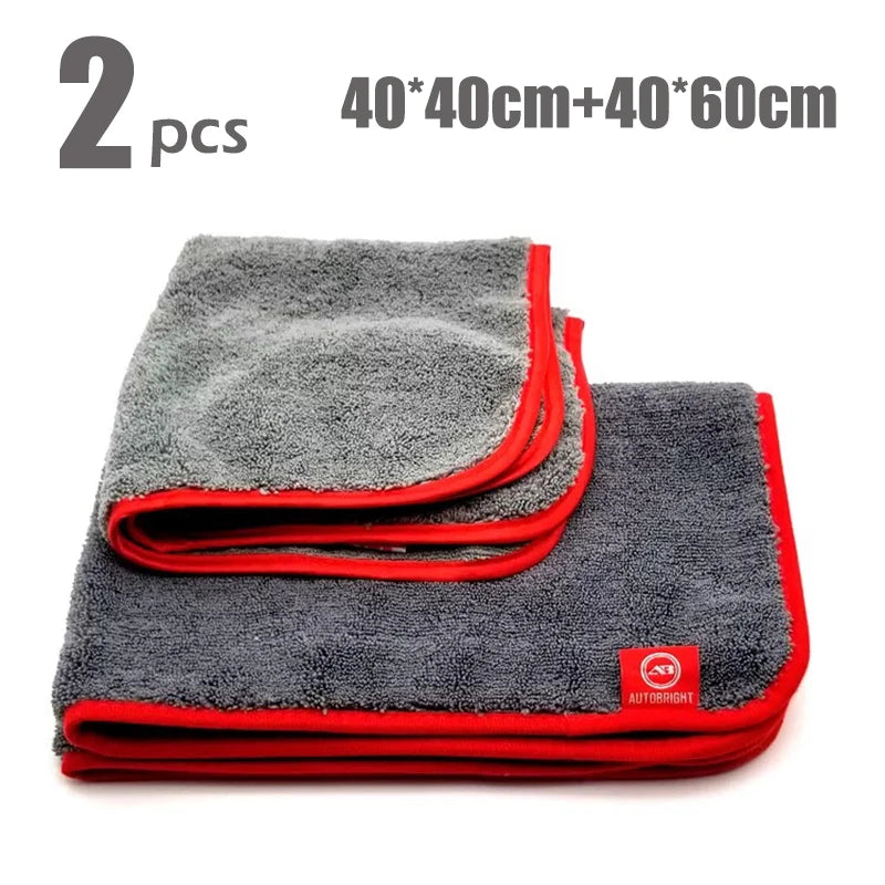 400 GSM Double-Layer Microfiber Car Cleaning Towel