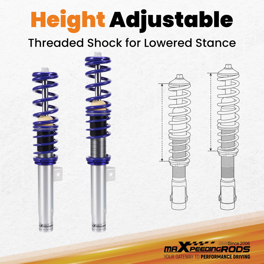 Coilover for BMW E46 Saloon 320i 325i 328i 330i 318d 320d 330d Height Adjustable Spring Coilovers Shock Strut Shock Absorbers