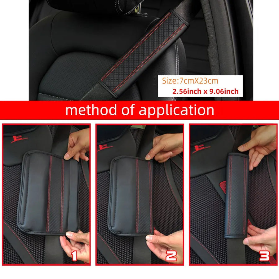 Seat Belt Shoulder Pad Set – PU leather