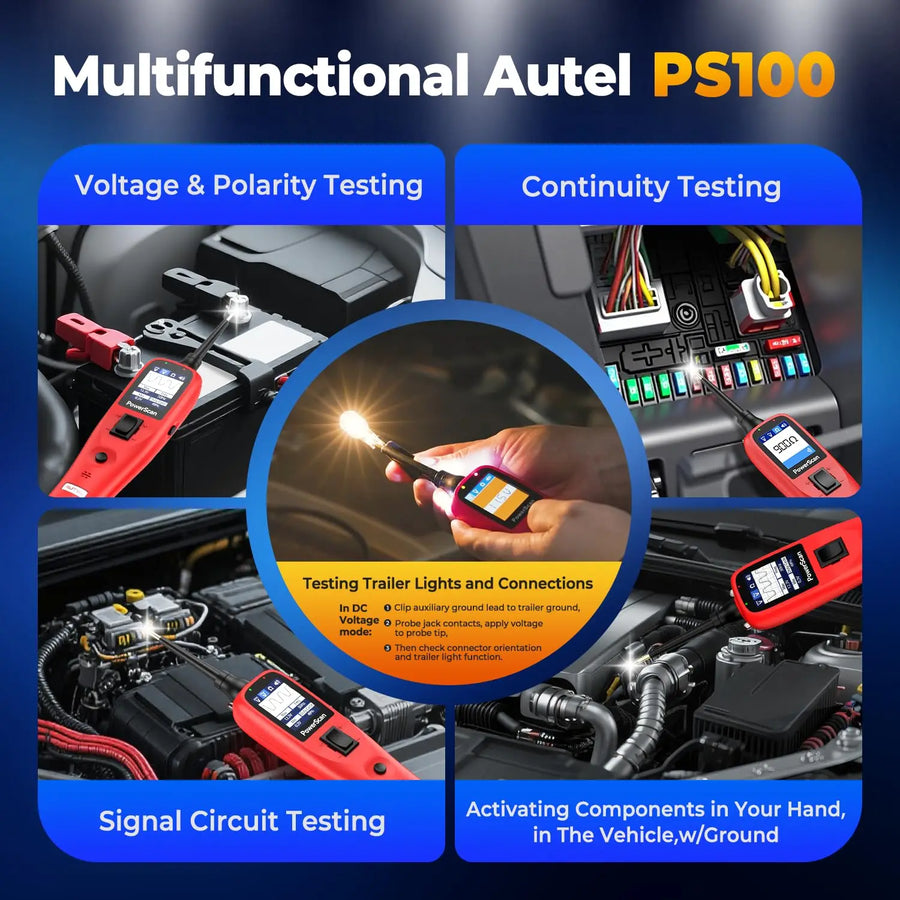Autel PowerScan PS100 Automotive Circuit Tester and Electrical Diagnostic Tool