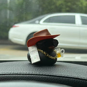 Graduation Rubber Duck Dashboard Ornament with Hat and Sunglasses