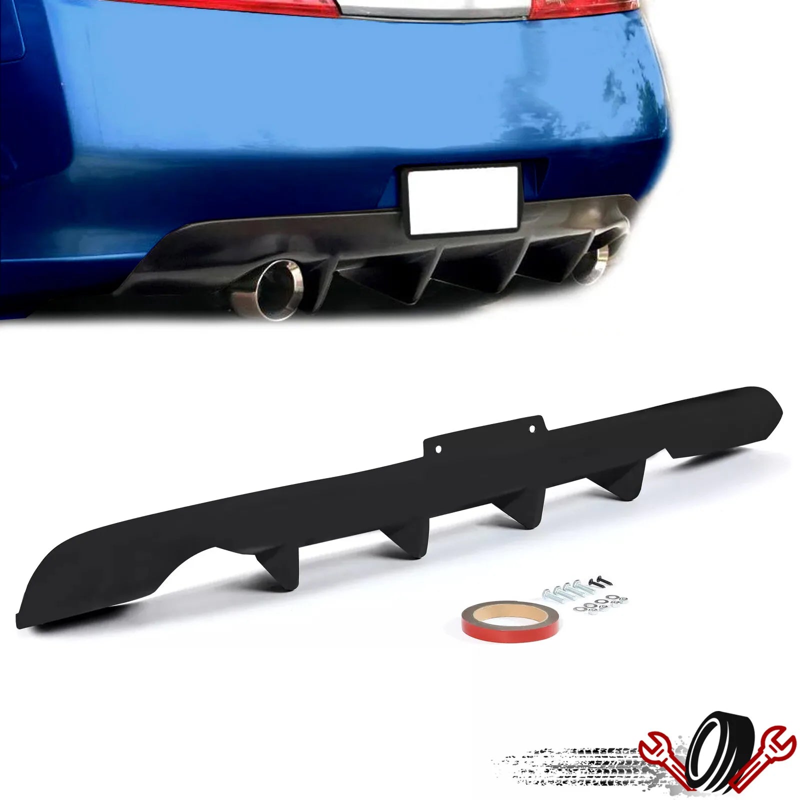JDM-Style Rear Bumper Diffuser for Infiniti G35 Coupe 2003-2007