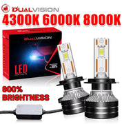 2-Piece H1/H4/H7/H11/H13/H27 LED Headlight Bulb – 4300K, CANBUS