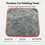 Grey Microfiber Wax-Buffing Towel, 40 x 40 cm