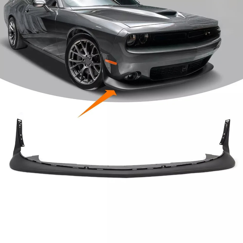 Black Front Bumper Lip Valance for 2015–2023 Dodge Challenger