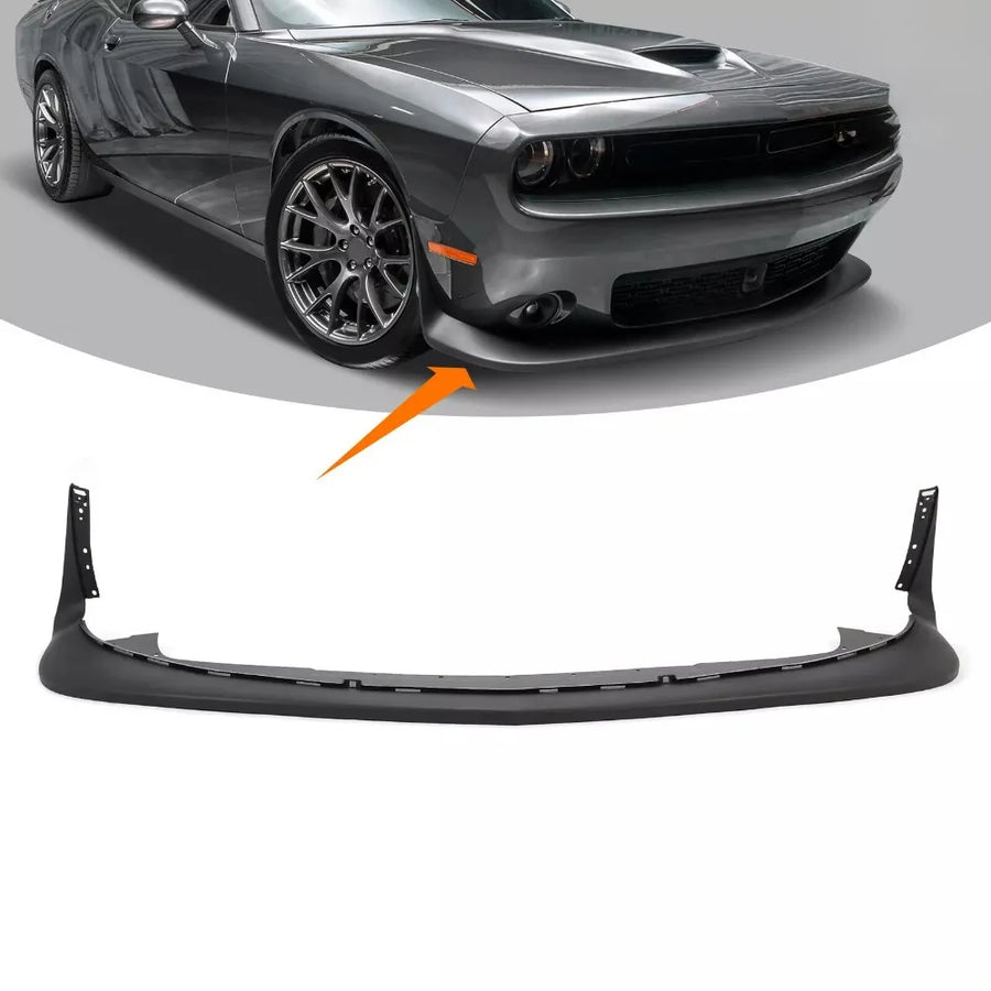 Black Front Bumper Lip Valance for 2015–2023 Dodge Challenger