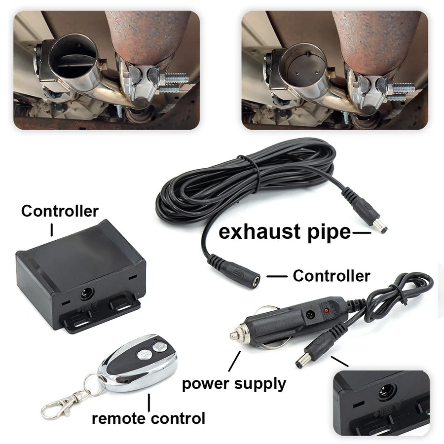 Universal Electric Exhaust Cutout Valve Kit