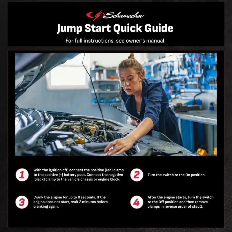 Schumacher SJ1583 800A Jump Starter with 150 PSI Air Compressor