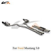 304 Stainless Steel Valved Cat-Back Exhaust for Ford Mustang 5.0L