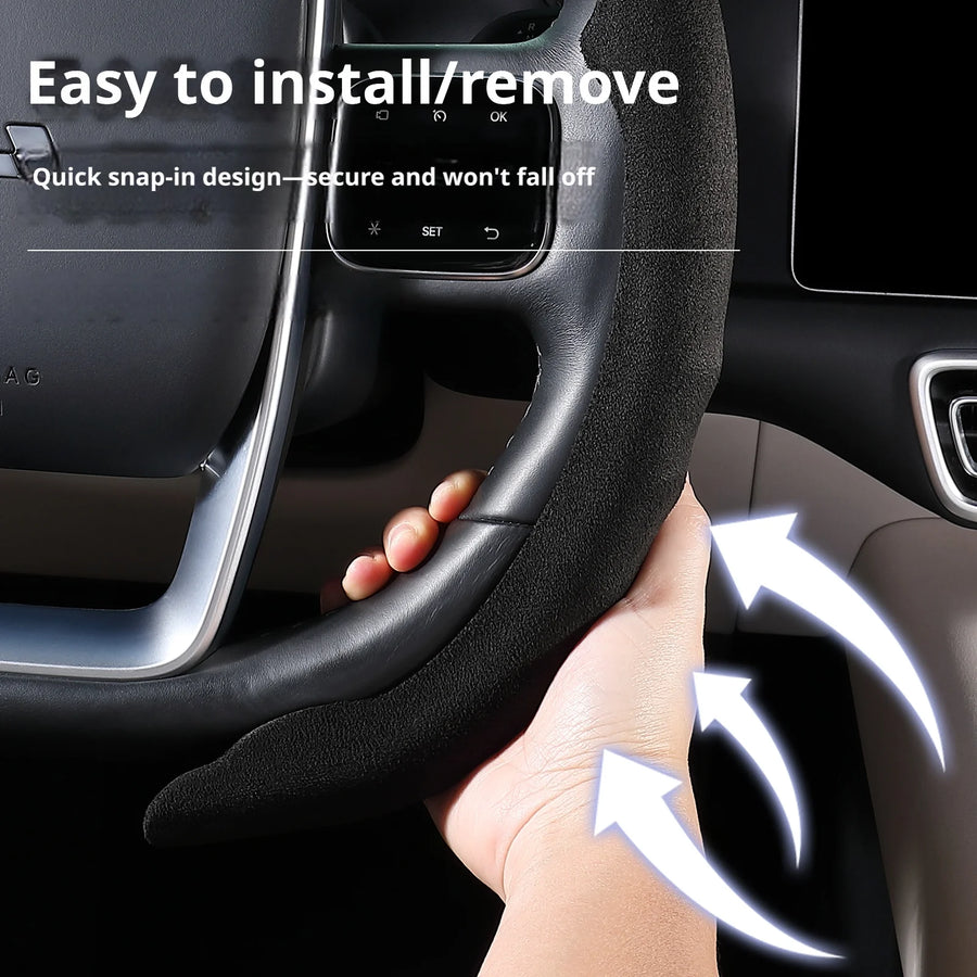 Suede 15 Inch Steering Wheel Cover for BMW