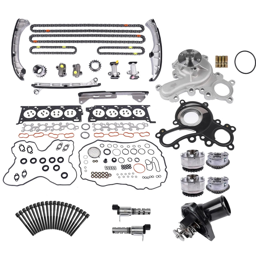 Head Gasket Set Timing Chain Water Pump Camshaft for Toyota Tundra Lexus