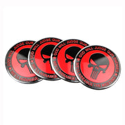4-Piece Skull Hubcap sticker sticker 56MM aluminum sticker