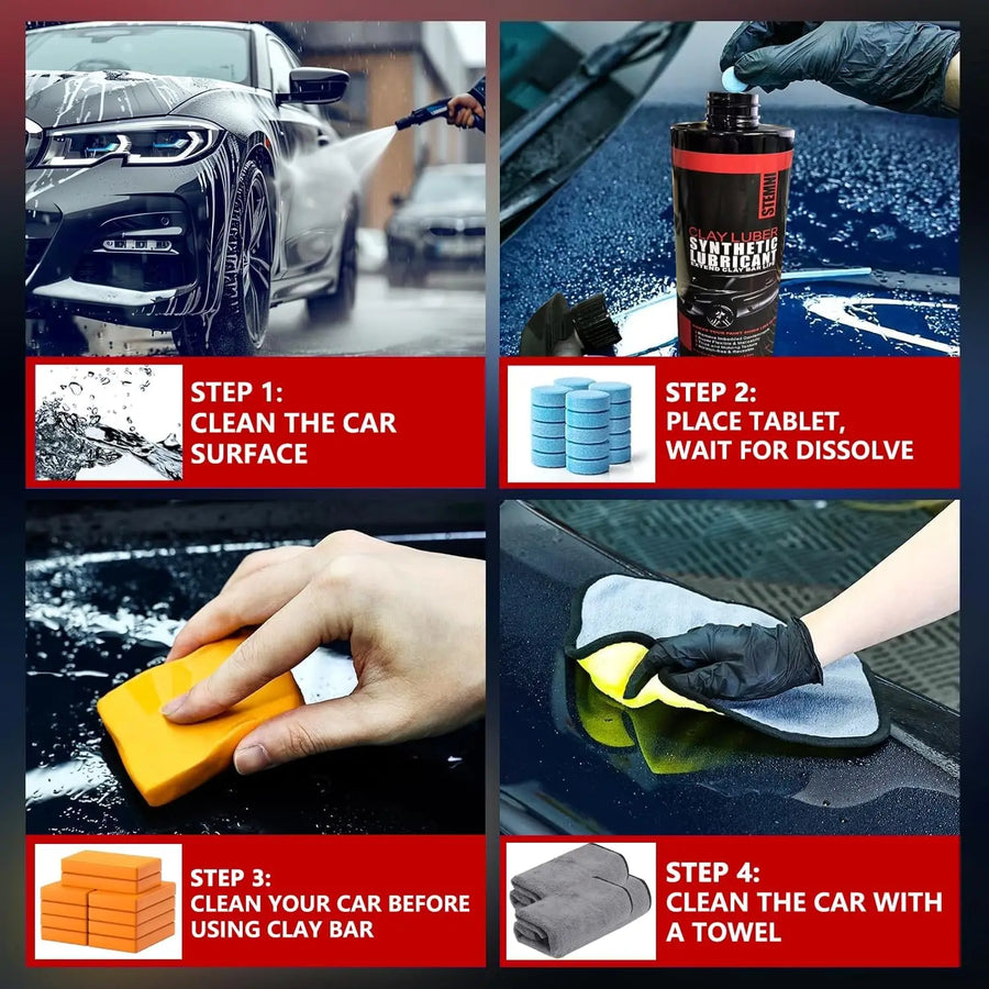 10 Pack Car Clay Bar Kit, Premium Grade Clay Bars Auto Detailing, Clay Luber Synthetic Lubricant, Car