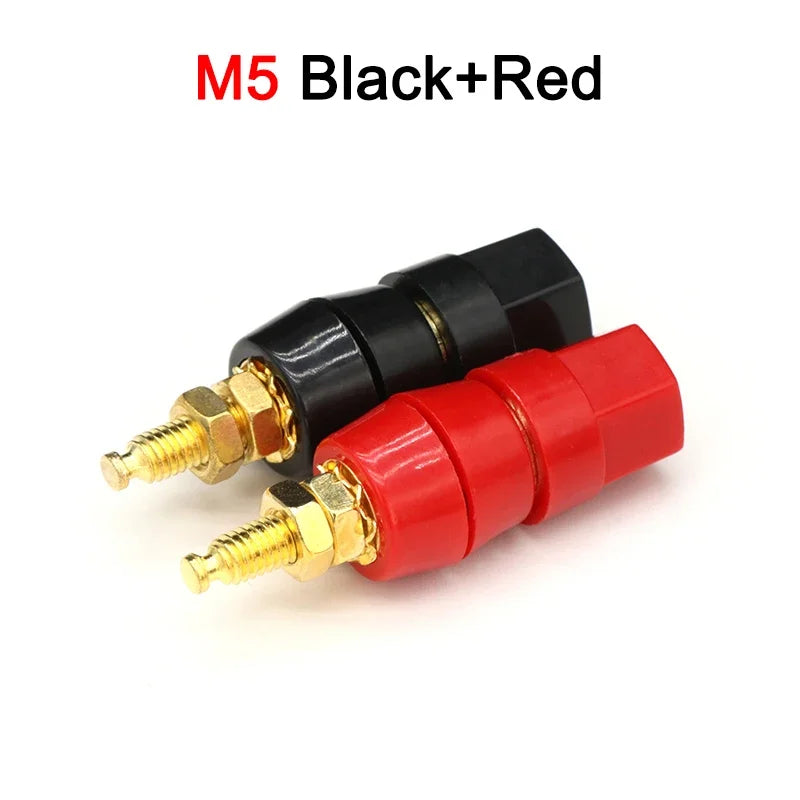 M5-M10 Battery Binding Post Terminal Set - Red and Black