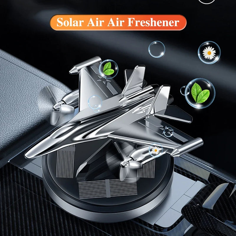 Solar-Powered Rotating Fighter-propeller Car Aroma Diffuser