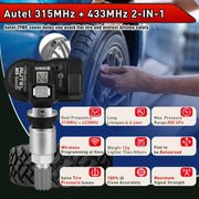 Autel MX-Sensor 315MHz/433MHz Programmable TPMS Sensor