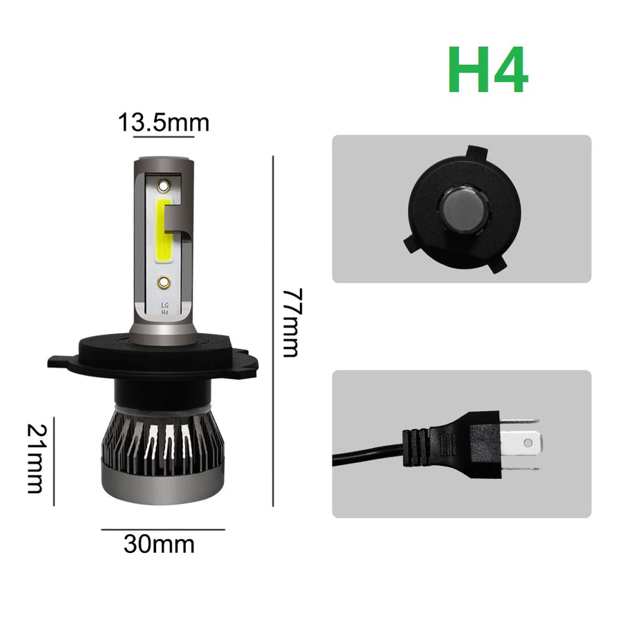 2-Piece 12V LED Headlight Bulb Conversion Kit – Multiple Bulb Sizes