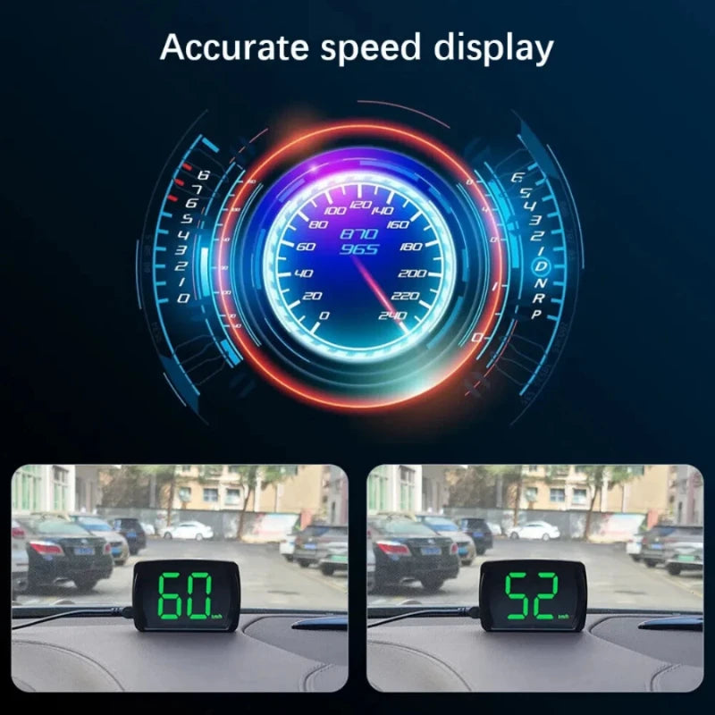 USB GPS Digital Speedometer HUD – Large MPH Display