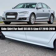 Gloss Black Side Skirt Extension Set for 2016–2018 Audi A6