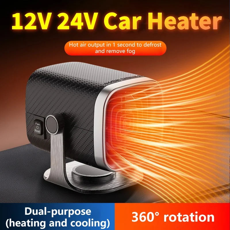 12V/24V Quick-Heat Portable Car Heater & Defroster Fan