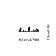Cute Kitten Rearview Mirror Vinyl Decal