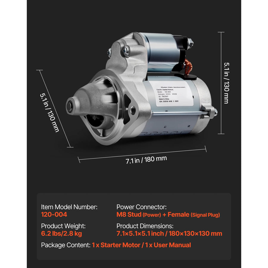 12V Replacement Starter Motor – Select OE & Vehicle Fitments