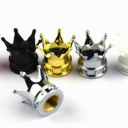 4-Piece Crown Copper Tire Valve Cap Set