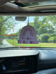 Be Kind To All Kinds Boho Rainbow Hanging Car Air Freshener