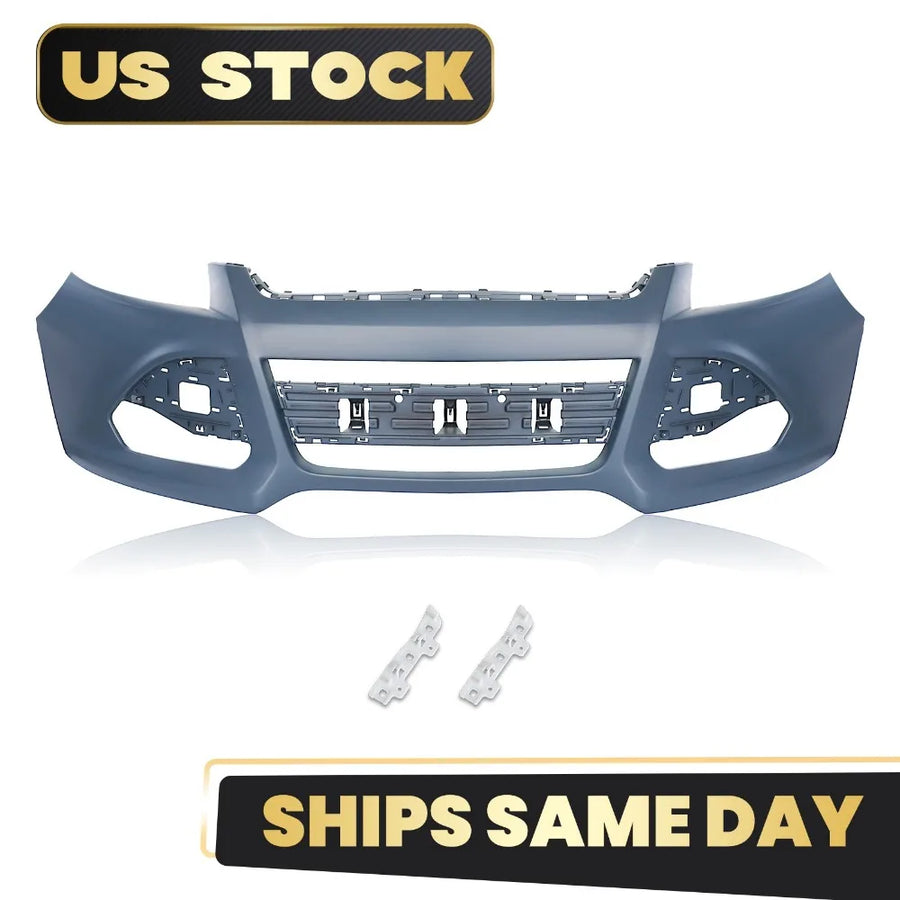 Primed Front Bumper Cover Kit for 2013–2016 Ford Escape, No Sensor Holes
