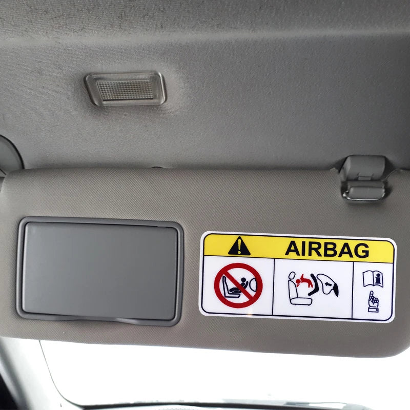 Airbag Warning Waterproof Vinyl Car Decal