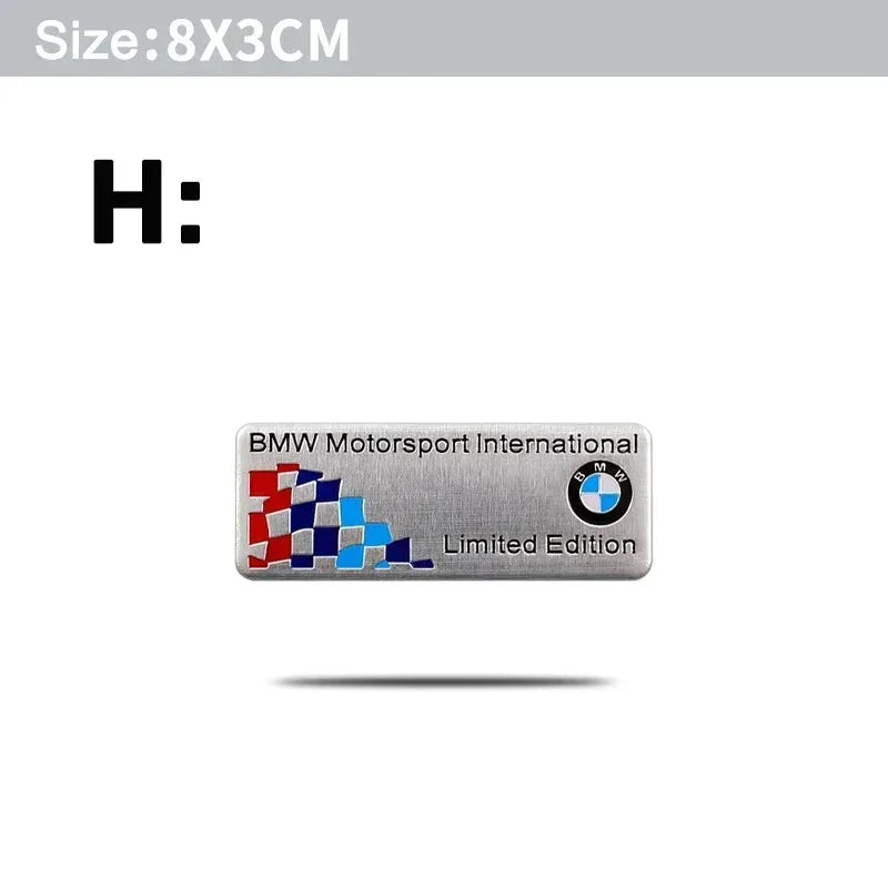 Aluminum Alloy Emblem Badge Decal for BMW – Multiple Designs