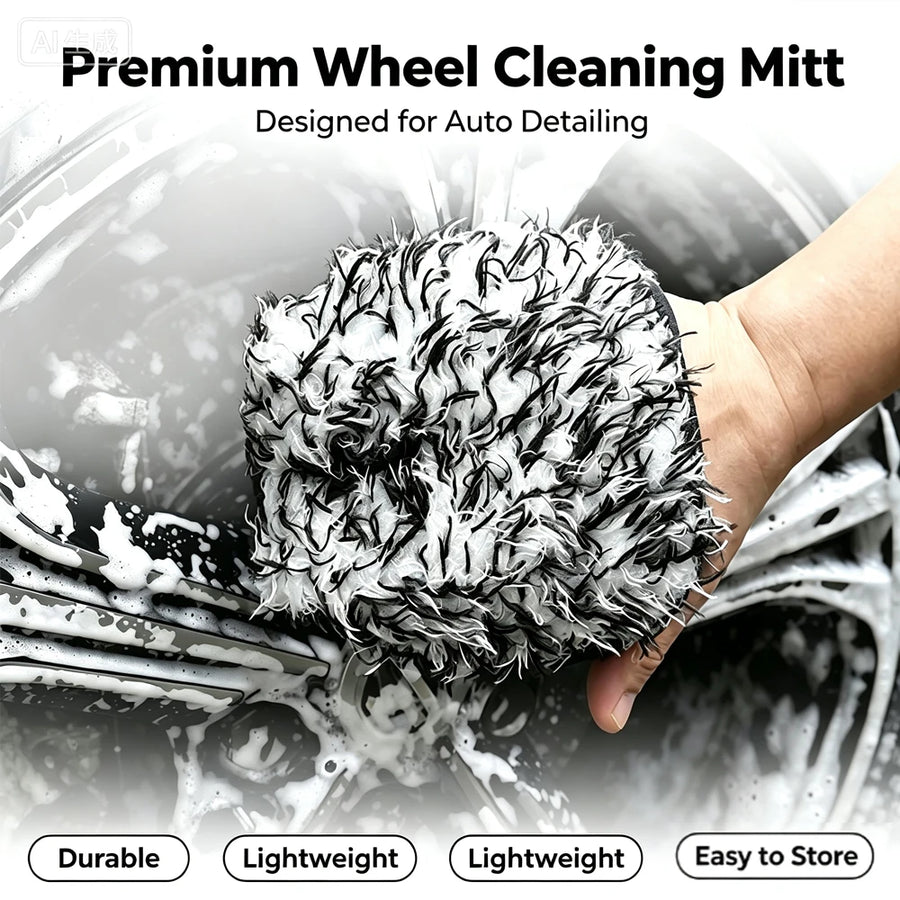 Microfiber Wheel Cleaning Mitts for Rims & Spokes
