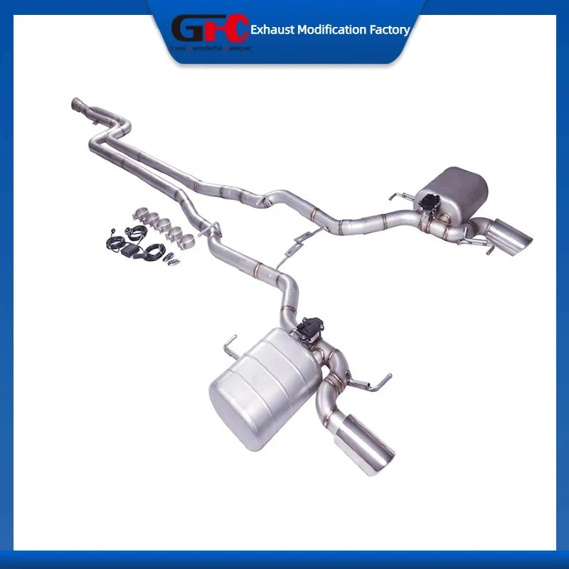 Stainless Steel Valved Cat-Back Exhaust System for BMW 535i 2010-2016