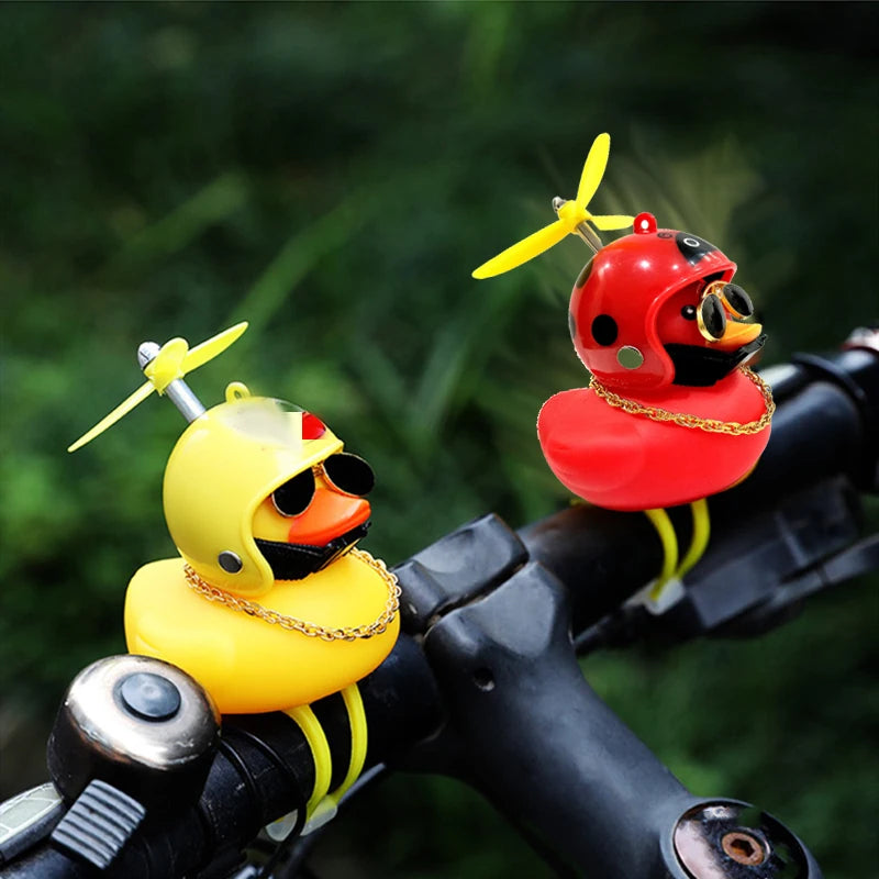 Helmeted Yellow Duck Car Ornament