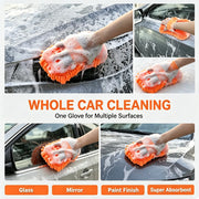 Chenille & Mesh Car Wash Mitts, 2-Pack