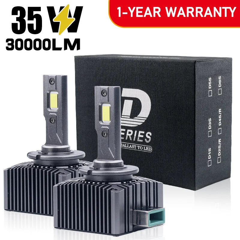 D1S/D2S/D3S/D4S/D5S/D8S LED Headlight Conversion Bulb – 6000K, CANBUS