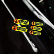 Warning “Don’t Touch” Waterproof Vinyl Decal Set – 3 Colors